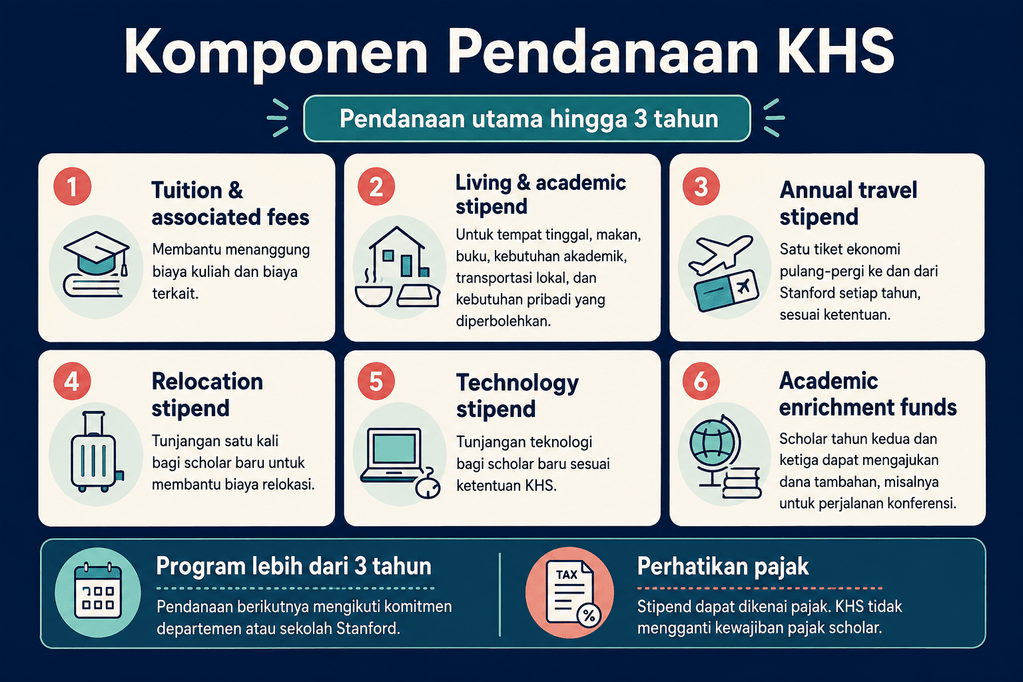 Cakupan pendanaan Beasiswa Knight-Hennessy Scholars Stanford