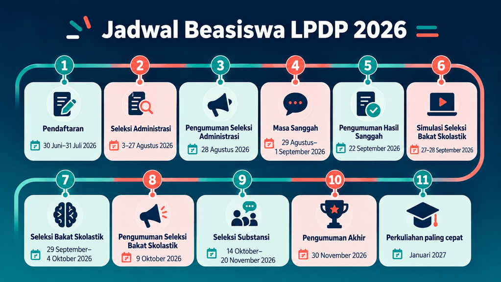 Jadwal dan tahapan seleksi Beasiswa LPDP 2026