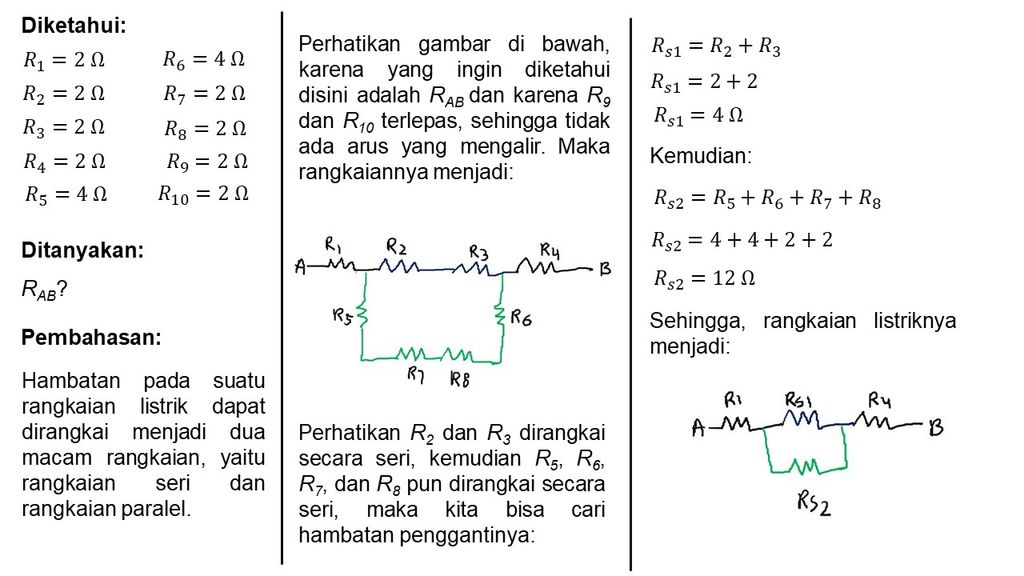 Dari Gambar Rangkaian Berikut Besarnya Hambatan Pe...