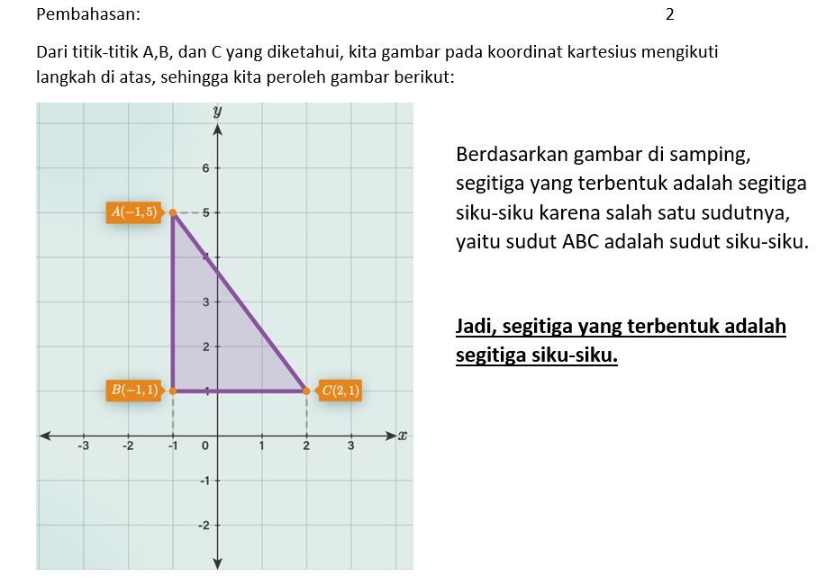 Diketahui Segitiga ABC Dengan Titik Titik A(-1,5),...