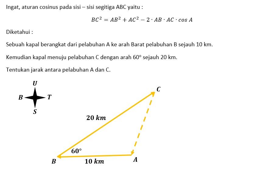 Sebuah Kapal Berlayar Dari Pelabuhan A Ke Arah Bar...