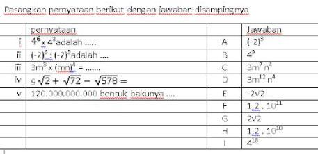 Pasangkan Pernyataan Berikut Dengan Jawaban Di Sam...