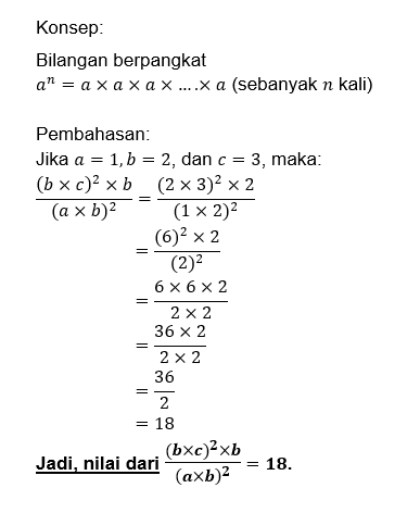 Jika A=1,b=2, Dan C=3, Tentukan Nilai Dari Operasi...