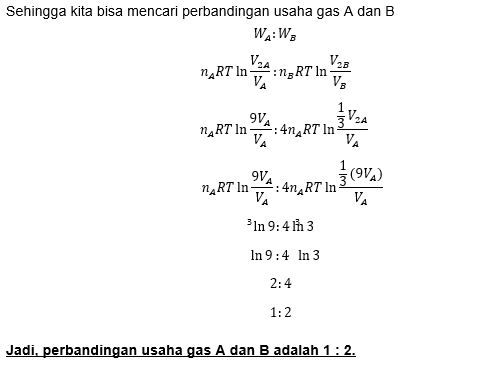 Dua Gas Nitrogen A Dan B Memiliki Volume Dan Suhu ...