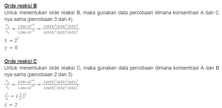 Dari Persamaan Reaksi A + B + C → Hasil, Diperoleh...