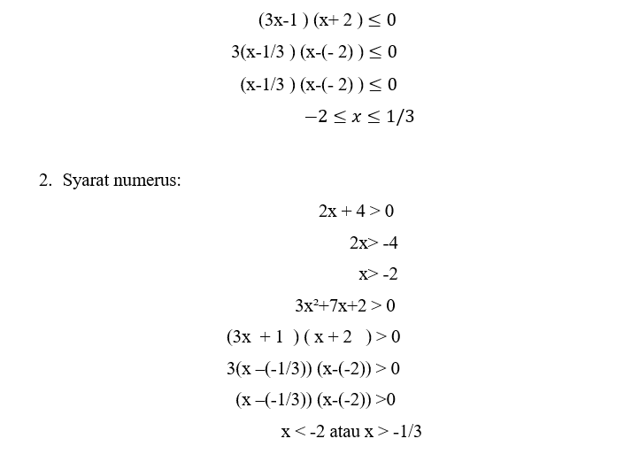 Log 3x 7x 2 Kurang Dari Sama Dengan Log 2x 4 