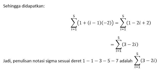 Penulisan Notasi Sigma Sesuai Deret 1-1-3-5-7...
