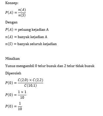 Sebuah Kotak Berisi 10 Telur, Terdapat Diantaranya...