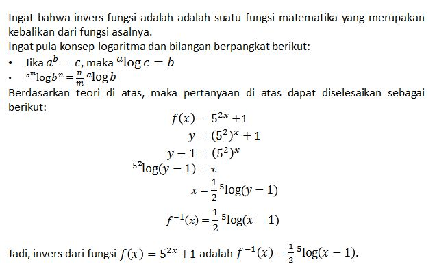 tentukan invers dari f(x) = x ^ 2   6x   8
