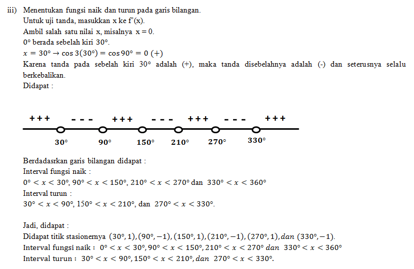 Tentukan Titik Stasioner, Interval Fungsi Naik Dan...