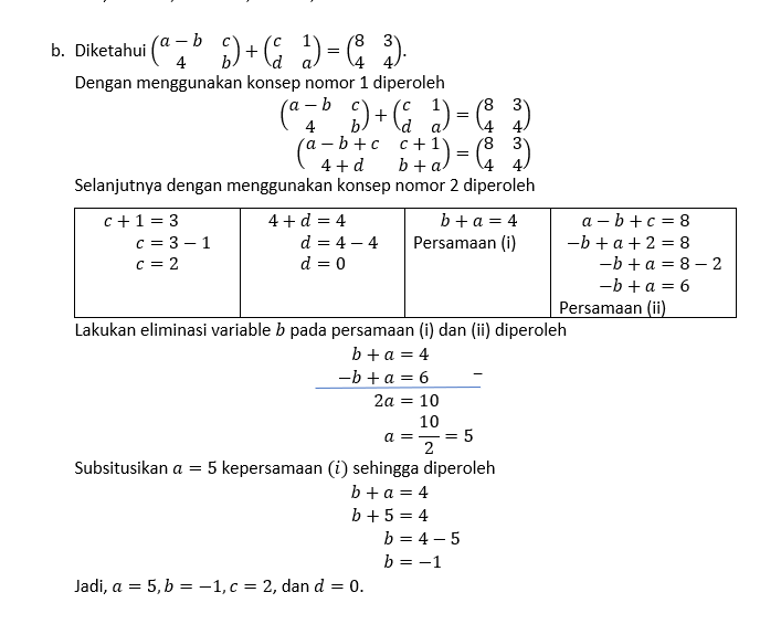 3. Carilah Nilai A,b,c Dan D Yang Memenuhi Persama...