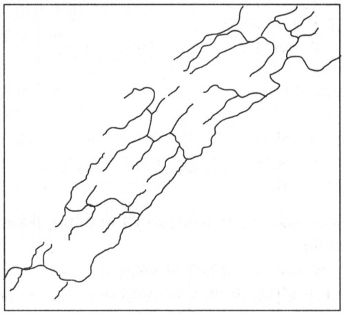 Perhatikan gambar pola aliran sungai berikut. Jeni...