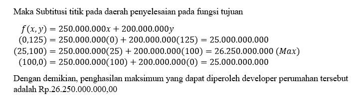 Seorang Developer Perumahan Mempunyai Lahan Tanah ...