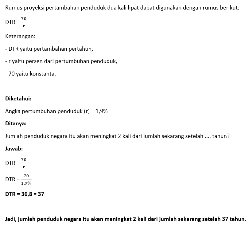 Suatu Negara Memiliki Angka Pertumbuhan Penduduk 1...