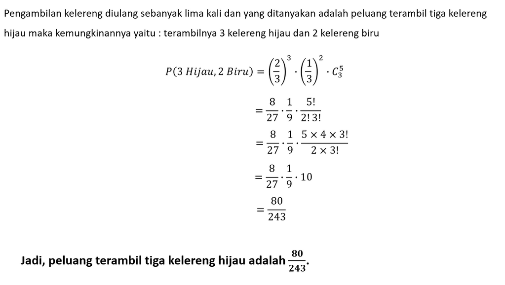 3.Sebuah Kantong Berisi 4 Kelereng Biru Dan 8 Kele...