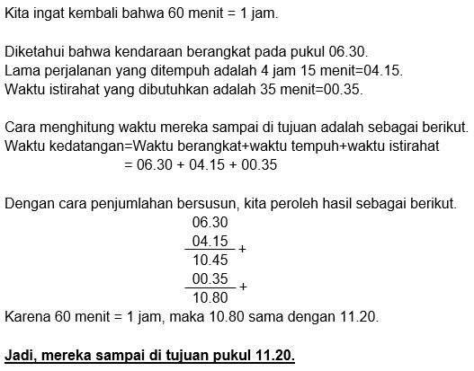 MATEMATIKA Jarak Kota A Ke Kota B Dapat Ditempuh W...