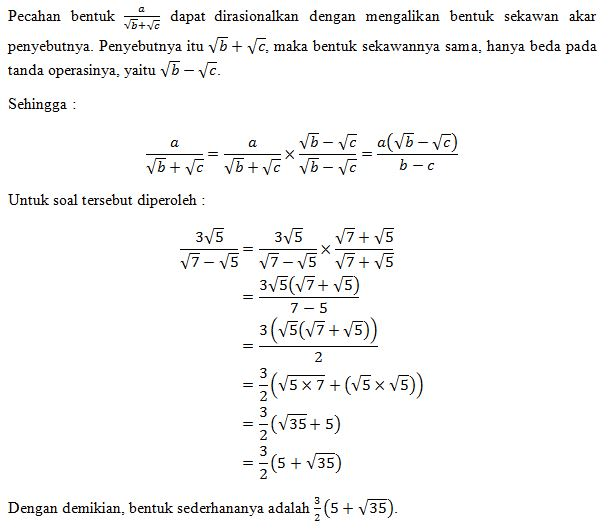 bentuk dari 2x 5 3x 7 0 adalah