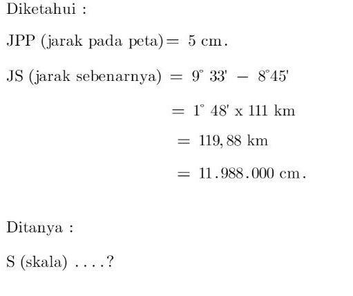 Pada Peta, Kota A Berlokasi Di 9° 33' Dan Kota B B...