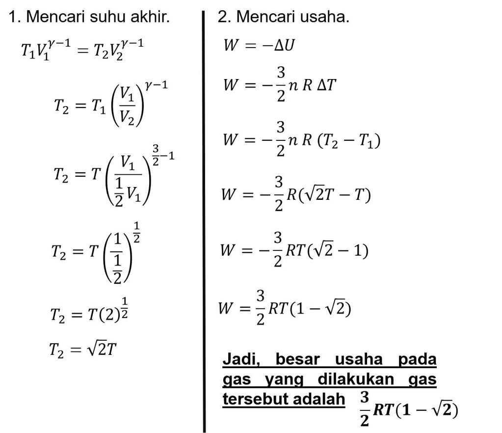 Suatu Gas Dalam Ruang Tertutup Secara Tiba-tiba Di...