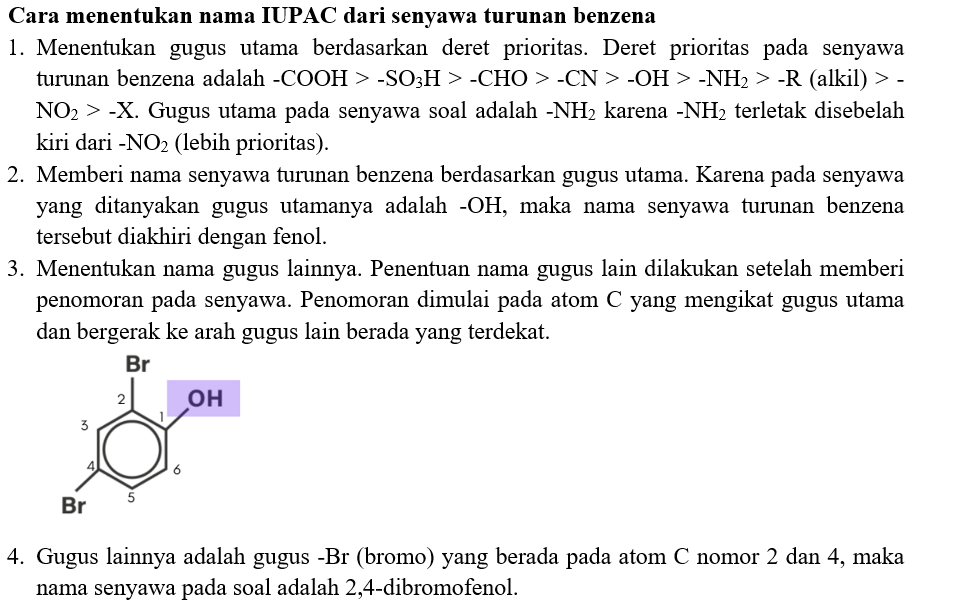 Tuliskan Nama IUPAC Senyawa Benzena Berikut....