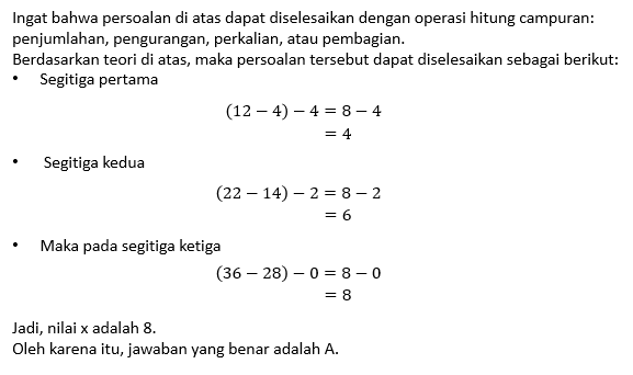 Perhatikan Gambar Berikut! Nilai X Yang Adalah...