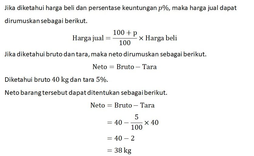 Berat Sebuah Barang Dengan Kemasannya Adalah 40 Kg...