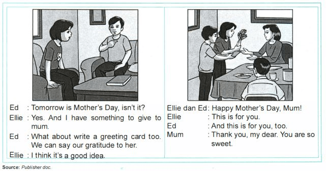 What does Ellie give to her mother?...