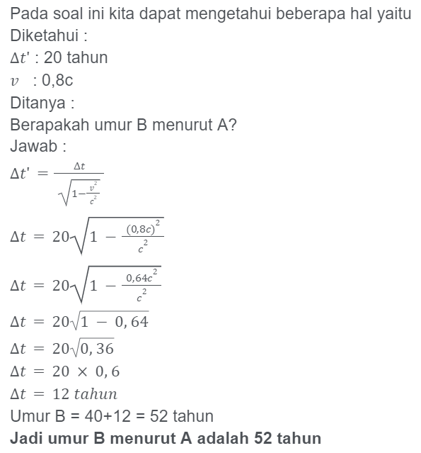 A Dan B Merupakan Saudara Kembar. A Mengembara Den...