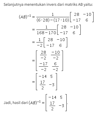 Diketahui Matriks A=([1,2],[3,5]) Dan B=([4,6],[1,...