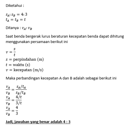 Dua Benda A Dan B Melakukan Gerak Lurus Beraturan ...