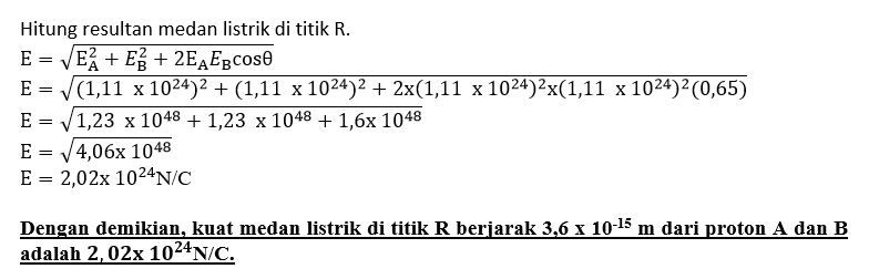 Terdapat Dua Buah Proton Yang Dipisahkan Pada Jara...