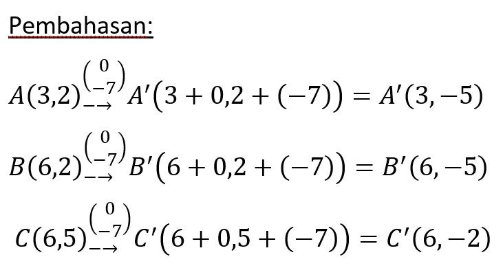 Diketahui Segitiga ABC Dengan Koordinat A(3,2), B(...