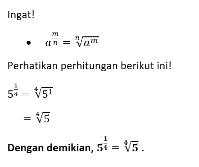 Nyatakan Bentuk Berikut Dalam Bentuk Akar B. 5^((1...