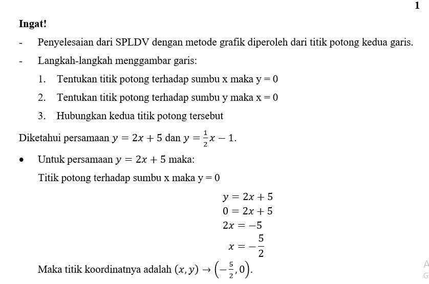 Tentukan Selesaian Dari Sistem Persamaan Linear Be...