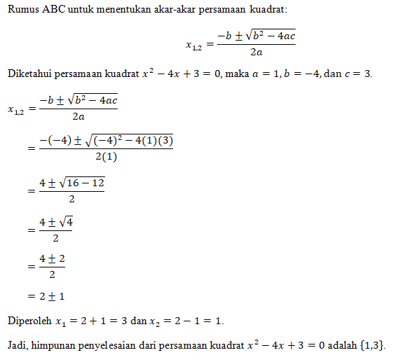 Tentukan Himpunan Penyelesaian Persamaan Kuadrat B...