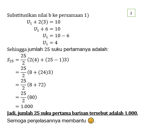 Diketahui Barisan Aritmetika Dengan Suku Ke-3 Adal...