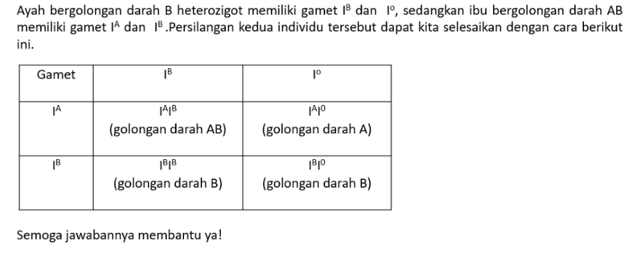 Tentukan Golongan Darah Yang Mungkin Dimiliki Oleh...