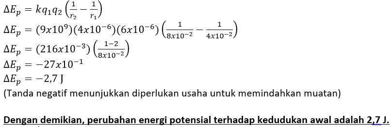 Dua Buah Muatan A Dan B Masing - Masing Q1 = 4 Mik...