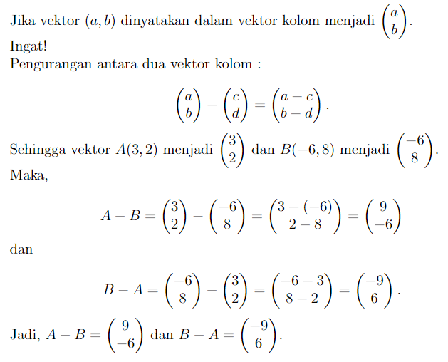 Buat Dua Titik A(3,2) Dan B(−6,8) Dalam Sistem Koo...