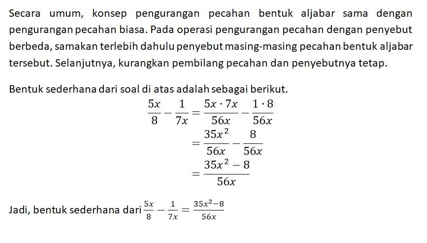 Bagaimana Cara Menyederhanakan Pengurangan Pecahan...