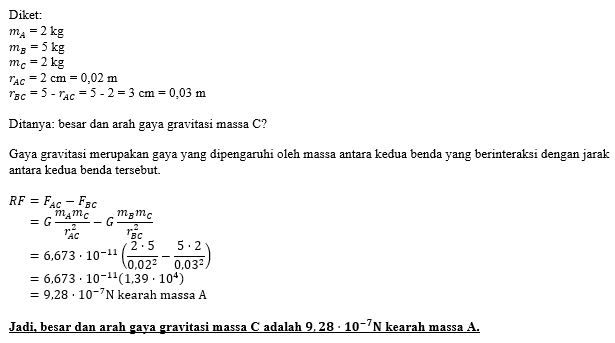 Dua Benda A Dan B Dengan Massa Masing-masing 2 Kg ...