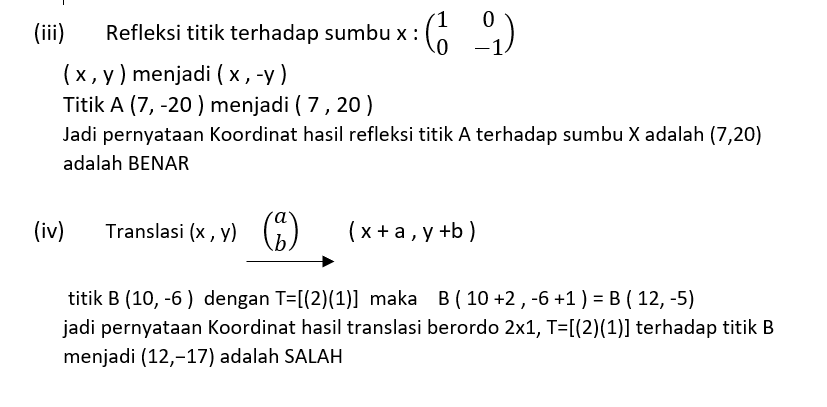 Diketahui Titik A(7,−20) Dan Titik B(10,−6) Serta ...