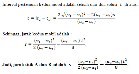 Dua Buah Mobil Bergerak Saling Mendekati Sepanjang...