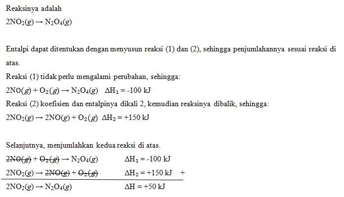 Perhatikan Persamaan Reaksi Berikut. (1) 2NO (g)