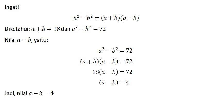 Diketahui Dua Bilangan Asli A Dan B. Jika A+ B = 1...