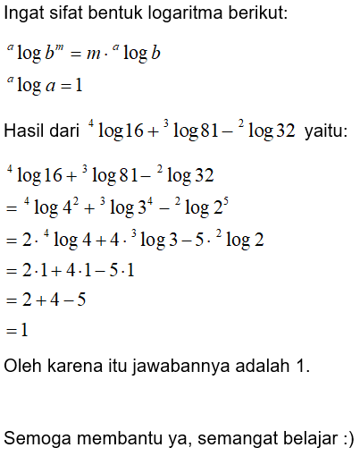 4 log 16 pangkat 10