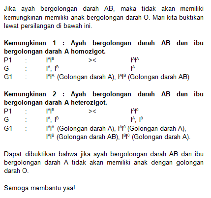 Berdasarkan Penurunan Sifat Golongan Darah Sistem ...