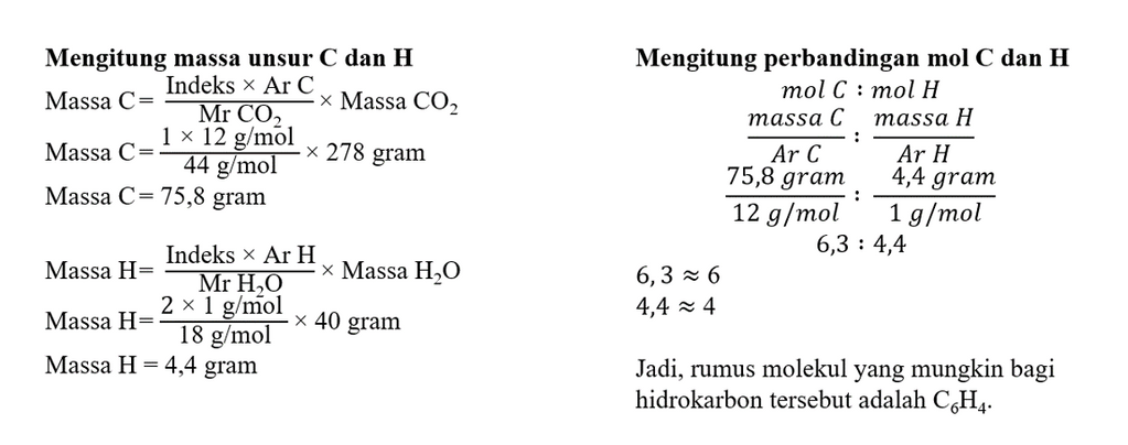 Suatu Senyawa Hidrokarbon Cxhyg Dibakar Senyawa 6366