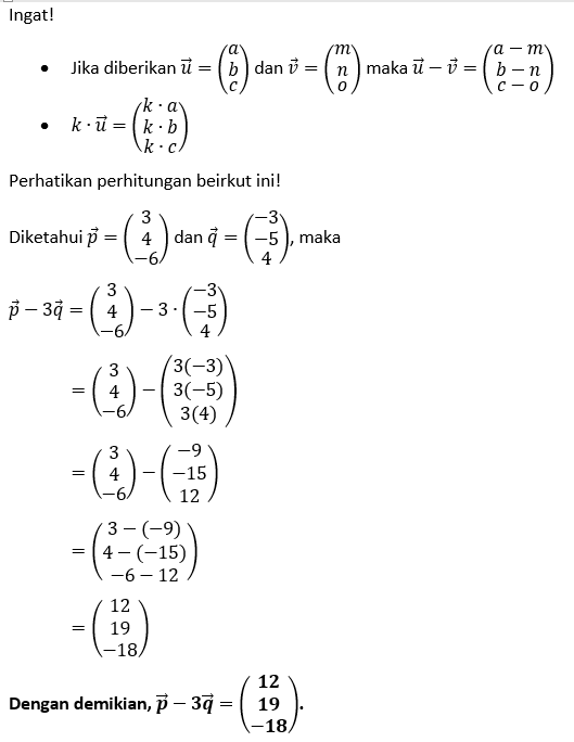 jika vektor p =- 5 6 dan q 3 2