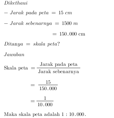 Jarak A-B Di Peta Adalah 15 Cm, Sementara Jarak A-...